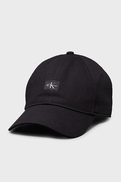 Calvin Klein Men Black 6 Panel Small Monologo Cap