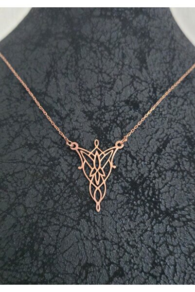 Ziu 925 Ayar Rose Arwen yıldızı gümüş kolye