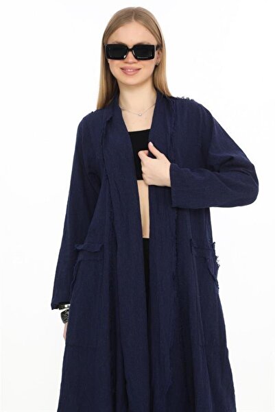 EREN STYLE قفطان وقبعة من الكتان الطويل من بوهوميان