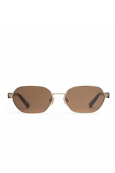 Daniel Klein Women's Sunglasses Brown Thin Oval Frame