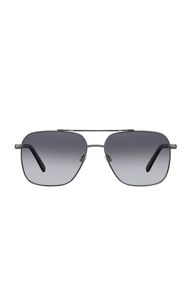 Daniel Klein Black Metal Frame Polarized Men's Sunglasses with Gray Glass