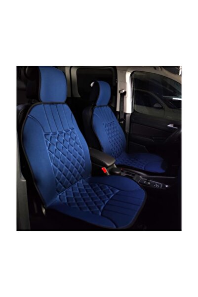 TROBUS وسادة أمامية مزدوجة مع مسند ظهر – نمط أزرق |   مجموعة وسائد للرحلات ال...