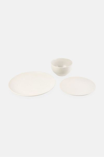 NANETTE LEPORE 12 Pieces Stoneware Plain Dinner Set, White