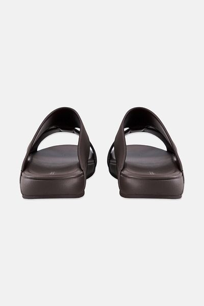 Algspar Men 2 Strap Slip On Arabic Sandals, Coffee