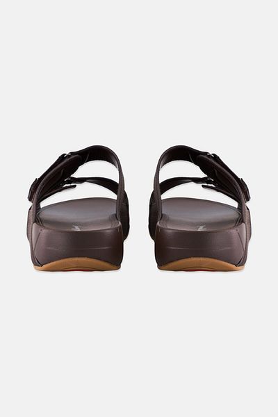 English Laundry Men Two Strap Slip On Arabic Sandals, Dark Brown