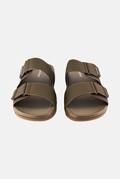 English Laundry Men Two Strap Slip On Arabic Sandals, Olive