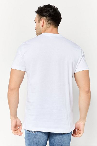 Diesel Men Crew Neck Short Sleeve Brand Logo T Shirt, White
