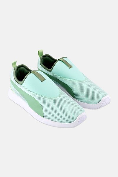 Puma Men Brand Logo Slip On Training Shoes, Mint Green