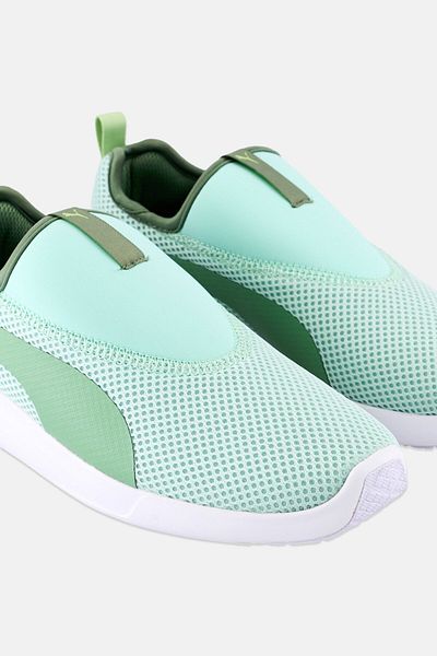 Puma Men Brand Logo Slip On Training Shoes, Mint Green