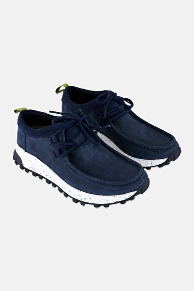 CLARKS Men Standard Atl Trek Wally Lace Up Casual Shoes, Navy