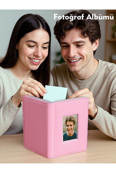 Nobbystar İnstax 193 Fotoğraf Kapasiteli Pembe Polakart Pencereli Fotoğraf Al...