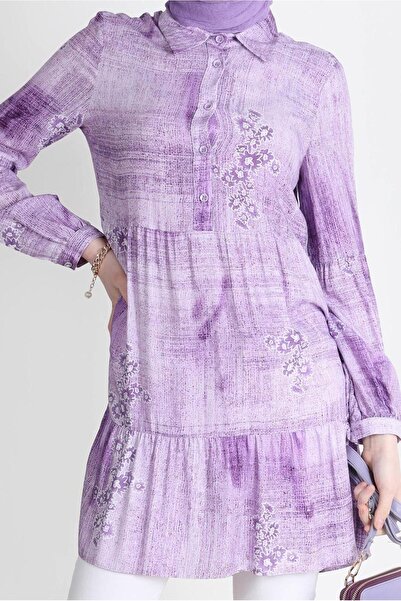 Alvina Batik Patterned Flowered Tunic 42666