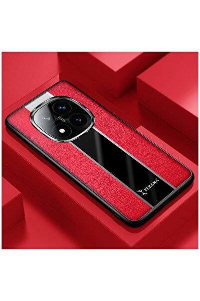 Zebana Xiaomi Redmi Note 14 Pro Plus 5g Compatible Case Zebana Premium Leather Case Red