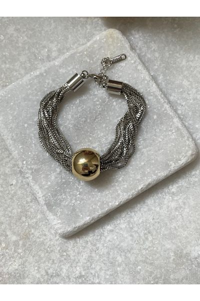 By Selen Suyolcu Steel Ball Bracelet