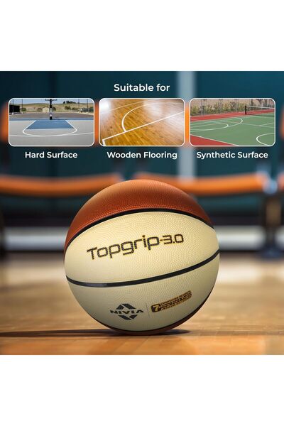 Nivia Top Grip Basketball, Size 6 (Brown) | 199