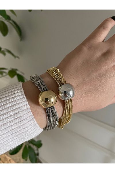 By Selen Suyolcu Steel Ball Bracelet