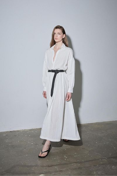 Suud Collection Φόρεμα πουκάμισο Ecru Anette