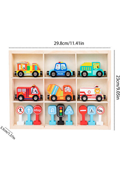 OEM Montessori wooden train and traffic signs