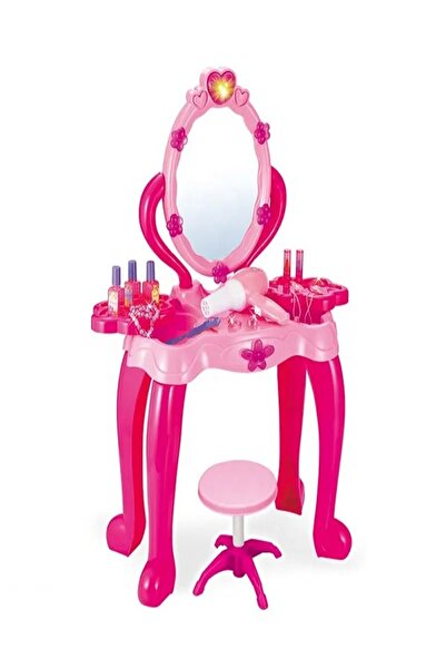 rexa مجموعة ألعاب طاولة الزينة للبنات مع مرآة زينة وإضاءة وموسيقى 46.5 × 8.5 × 58.5 سم