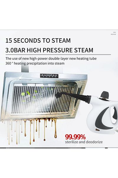 Saharaz 1050w Handheld Steam Cleaner For Home,with Safety Lock And 11 Accessory Kit To Remove Grime