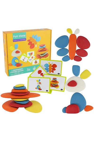 OEM Rainbow stone set to stimulate children's imagination, Montessori