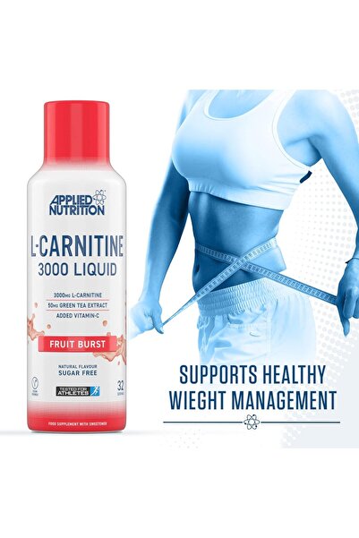 applied nutrition L Carnitine Liquid, 3000 Mg, Fruit Burst-495 Ml, For Faster Effect