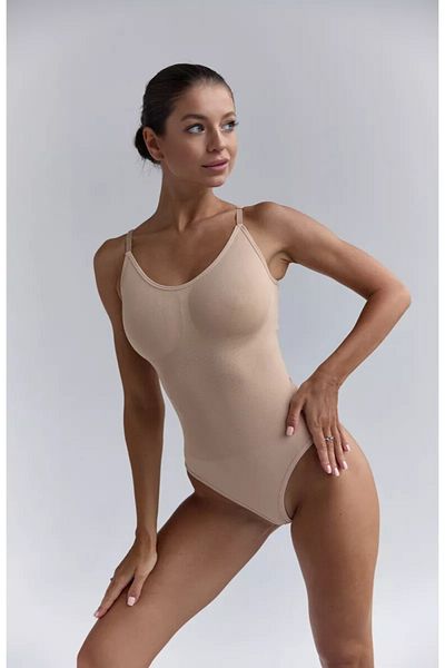 MİSTİRİK Model Mimola Tesatura tricotata pentru fermitate regiunala cu bretele Corset pentru corp Culoare piele