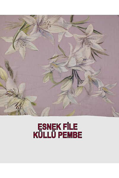 Ashy Pink Lily Patterned net (Width 150 cm x Length 150 cm)