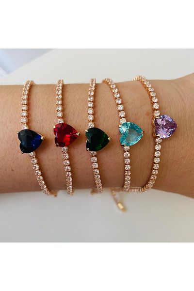By Selen Suyolcu Waterway Heart Steel Bracelet