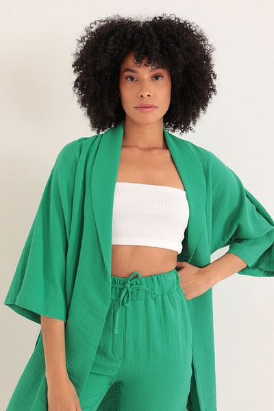 Butik Kimono Top - Green