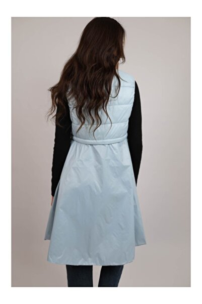 TRENDY.İNG ΦΑΝΤΑΣΤΙΚΟ ΜΑΚΡΥ ΦΟΡΕΜΑ ΚΑΠΙΤΟΝΕ ΛΕΠΤΟ ΓΙΛΕΚΟ L Μπλε