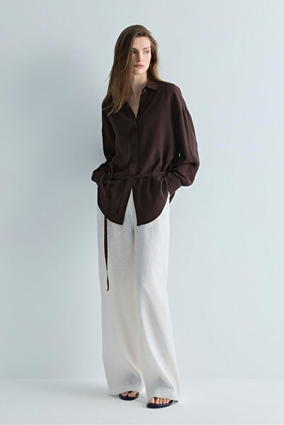 Suud Collection Alessa Bitter Brown Shirt