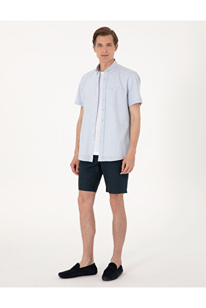 Pierre Cardin Açık Mavi Regular Fit Kısa Kollu Gömlek 50302730-VR095