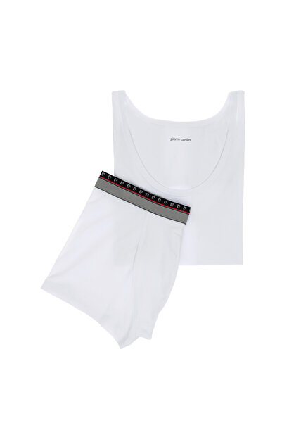 Pierre Cardin Beyaz Pamuk Karışımlı Atlet Boxer Set 50315285-600