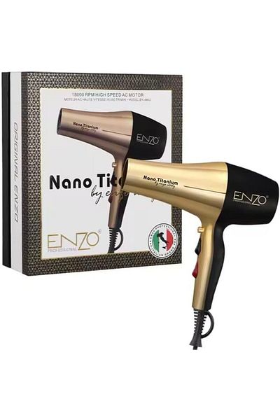 ENZO EN-8862 BLACK GOLD Nano Titanium Hair Dryer - International Version