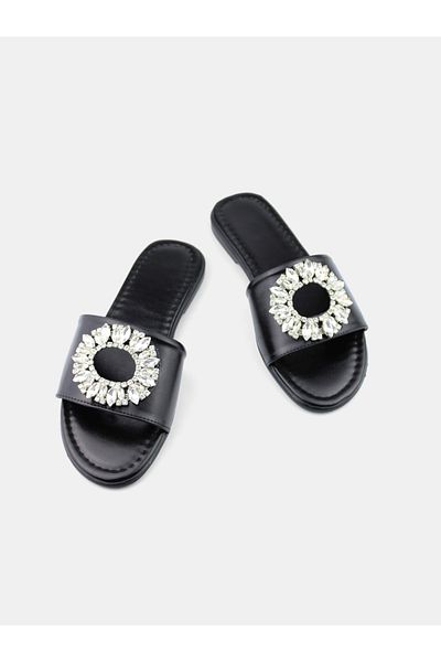 MAGGIO Women's Black Stone Slippers