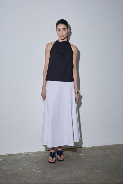 Suud Collection White Isola Corsage Skirt