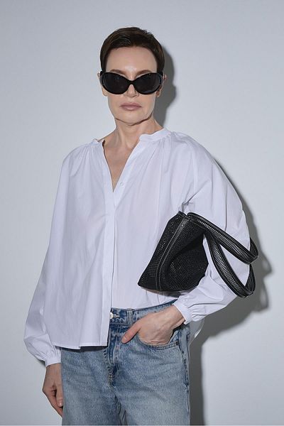 Suud Collection Λευκό πουκάμισο με μπαλόνι Lena