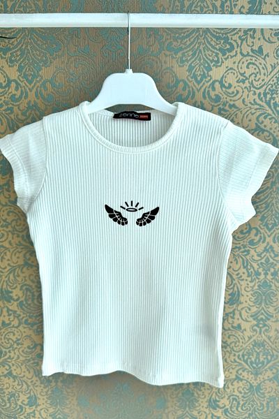 DPARİS Girl's Ribbed T-Shirt