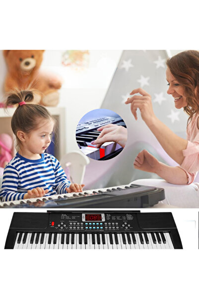 MultiZone Taşınabilir Elektronik Org 61 Tuşlu Mikrofonlu Dijital 100 Ton Demolu Eğitim Performans