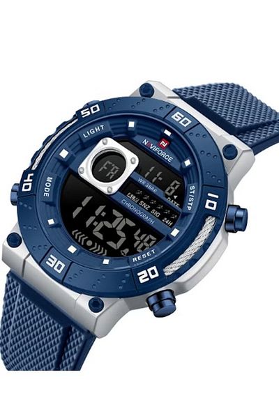 Naviforce Men's Luxury Fashion Quartz Watches LCD Display Digital 3ATM Waterproof Sport Watch