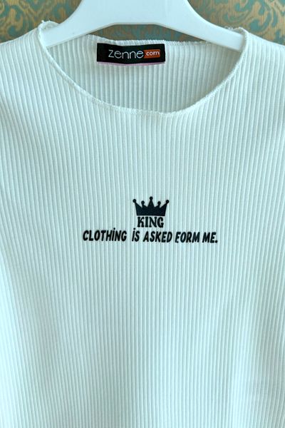 DPARİS Girl's Printed Ribbed T-Shirt