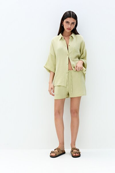 Pull & Bear Dokulu bermuda