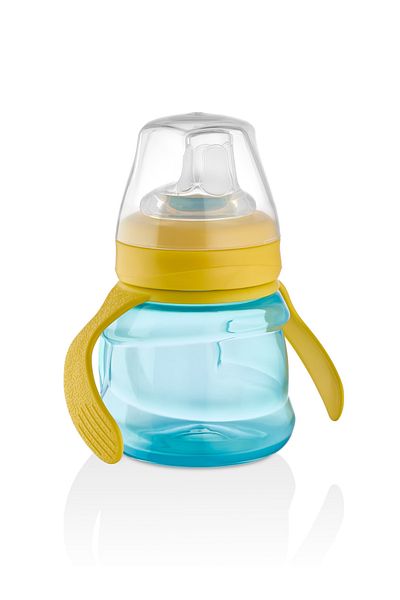 MOOMA Kindy Sippy-Stop Educational Water Drinking Cup 200 ml 6 Months - Yellow Canary