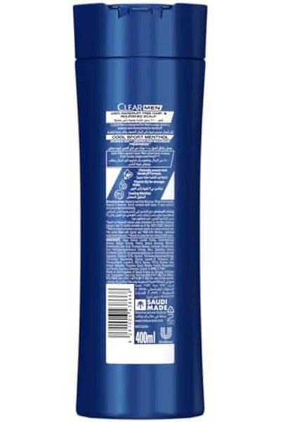 Clear shampoo for men, Cool Sport Menthol, 400ml, Anti-Dandruff & Nourished Scalp