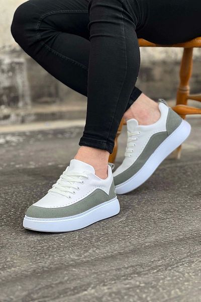 DERİJE Wagoon Wg162 White Gray Orthopedic Sole Men's Casual Shoes