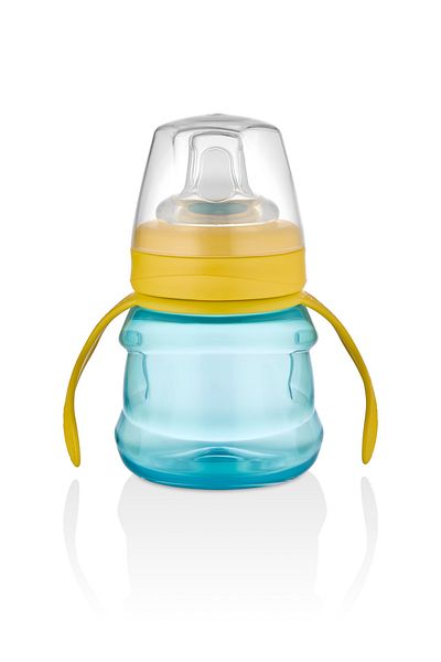 MOOMA Kindy Sippy-Stop Educational Water Drinking Cup 200 ml 6 Months - Yellow Canary