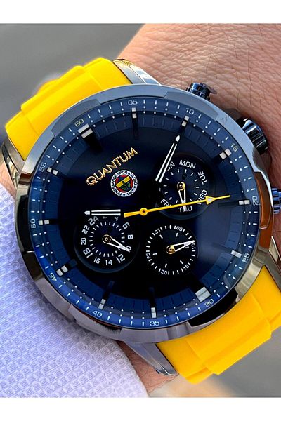 Quantum Fenerbahçe Licensed Internal Functions Active 10 Atm Silicone Cord Fan Wristwatch 1907.094