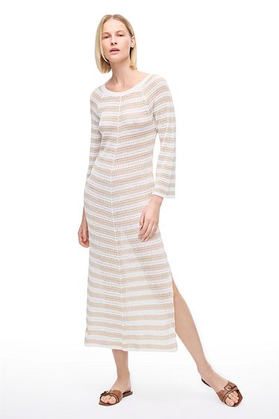 Perspective Ecru Beige Knitwear Ankle Length Knitwear Fitted to the Waist