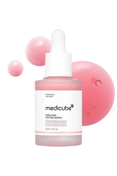 Medicube سيروم توهج الببتيد الوردي من سالمون دي إن إيه بي دي آر إن، ترطيب النياسيناميد، تفتيح البشرة، شد البشرة، 30 مل